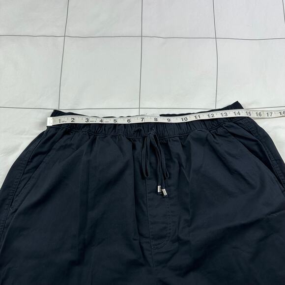 Abercrombie & Fitch Pants Women Large Black Jogger Cotton Baggy Ankle Drawstring - Picture 7 of 12